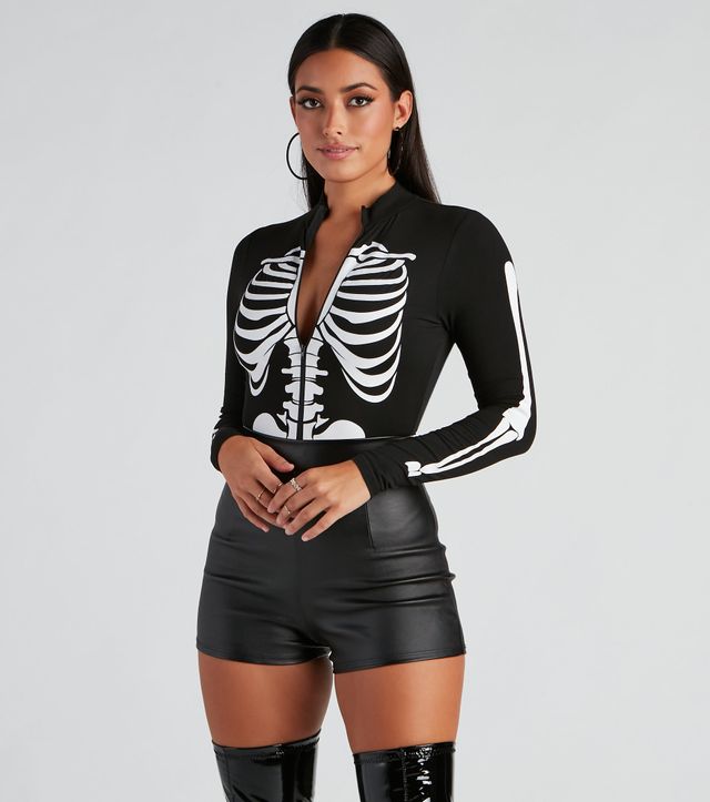 skeleton bodysuit top