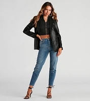 All The Deets Long Sleeve Crop Top