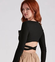 Stylish Staple Henley Crop Top