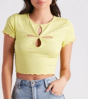 Flirt Factor Cutout Crop Tee