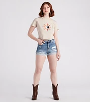 Find Balance Ying Yang Graphic Crop Tee