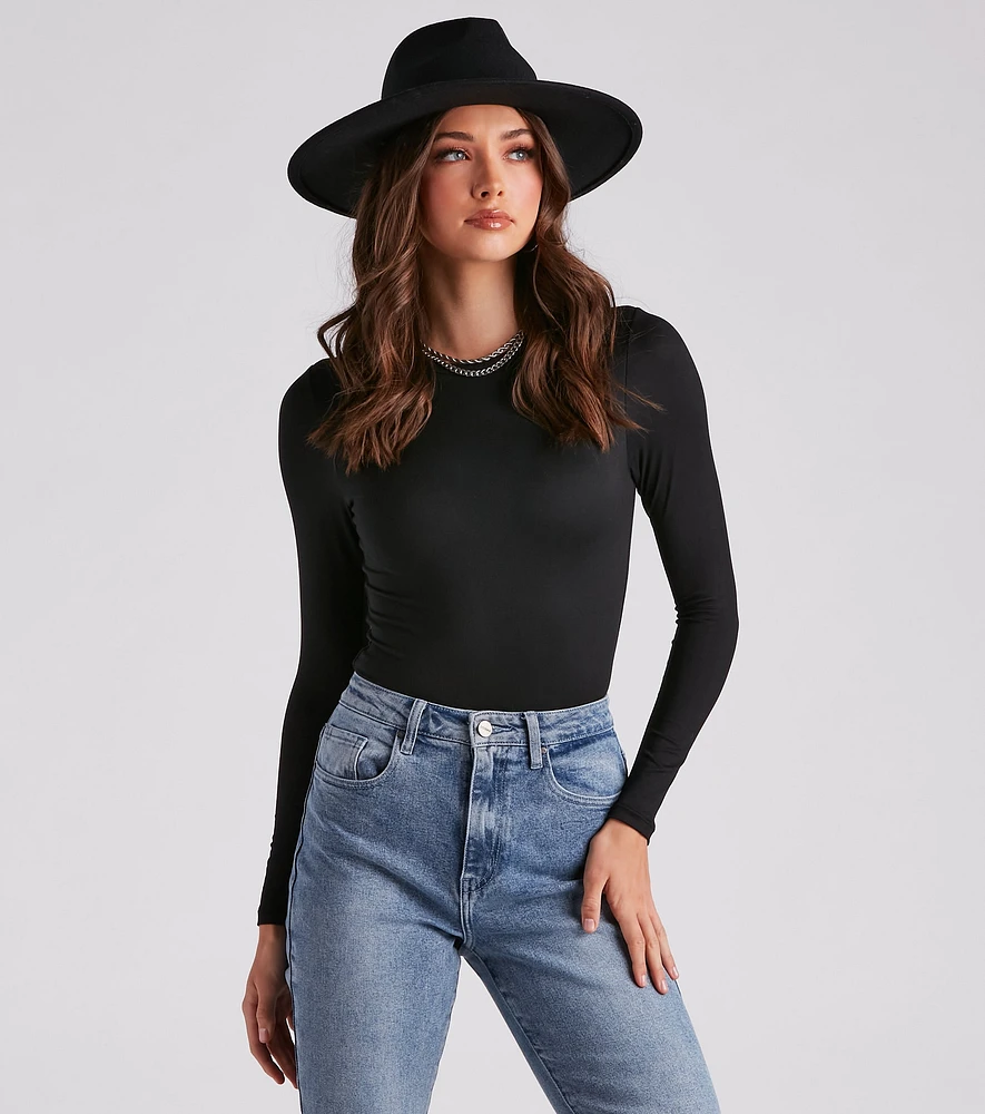 Smooth Basic Long Sleeve Bodysuit