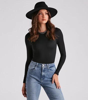 Smooth Basic Long Sleeve Bodysuit