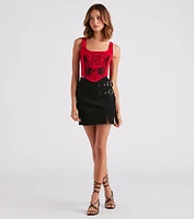 Born Free Motor Graphic Bustier