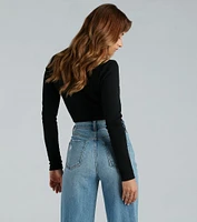 Keep It Tight Rib Knit Corset Crop Top