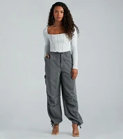 Keep It Tight Rib Knit Corset Crop Top