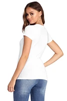 Casual Cutie V Neck Tee