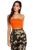 Basic Ribbed Cropped Tube Top