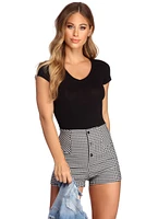 Casual Cutie V Neck Tee