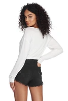 Hungover Graphic Crop Top