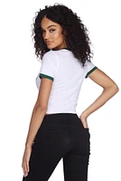 Lucky Graphic Ringer Tee