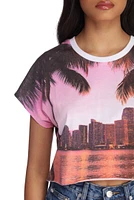 Miami Coast Cropped Tee