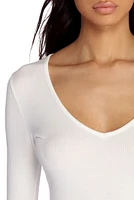 Basic Knit Long Sleeve Top