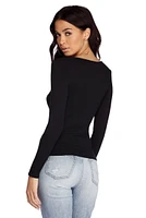 Basic Knit Long Sleeve Top