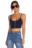 Zip With It Crop Top