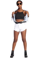 Basic High Neck Crop Top