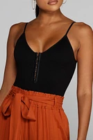 Off The Hook Ribbed Bodysuit