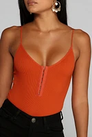 Off The Hook Ribbed Bodysuit