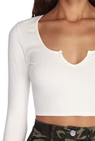Down A Notch Crop Top