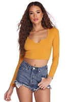 Down A Notch Crop Top