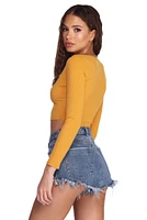 Down A Notch Crop Top