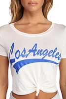 Los Angeles Cropped Knot Tee