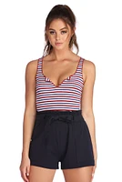 Americana Striped Sleeveless Top