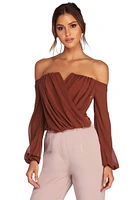 Sophisticated Chiffon Strapless Top