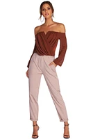 Sophisticated Chiffon Strapless Top