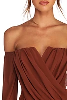 Sophisticated Chiffon Strapless Top