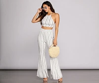 Let Loose Tie Halter Top