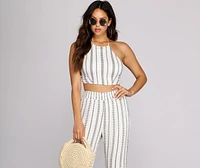 Let Loose Tie Halter Top