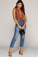 Sexy Sophisticate Tie Front Bodysuit