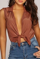 Sexy Sophisticate Tie Front Bodysuit