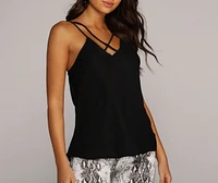 Stunning Sleeveless Surplice Top
