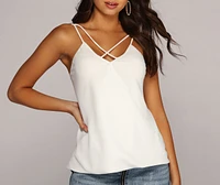 Stunning Sleeveless Surplice Top