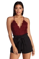Scalloped Lace Bodysuit