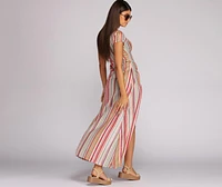 Beautiful And Bright Striped Duster