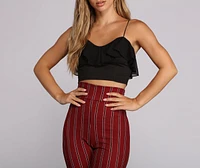 Sweetheart Ruffle Crop