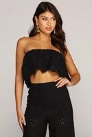 Eyelets On You Crop Top