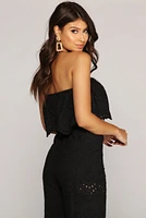 Eyelets On You Crop Top