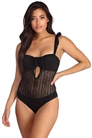 Darling Ruffle Crochet Bodysuit
