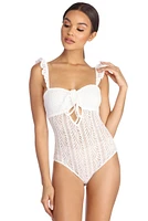 Darling Ruffle Crochet Bodysuit