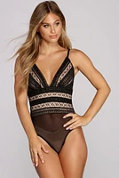 Chic And Sultry Lace Bodysuit