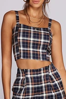 Plaid It Up Crop Top