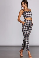 Plaid It Up Crop Top