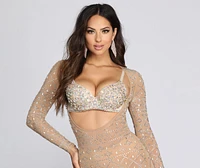 Iridescent Beauty Embellished Bra