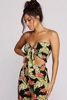 Tropical Escape Smocked Tube Top
