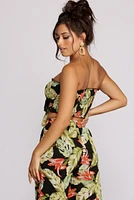 Tropical Escape Smocked Tube Top
