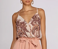 Paisley Pursuit Chiffon Top